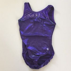 Snowflake gymnastics leotard